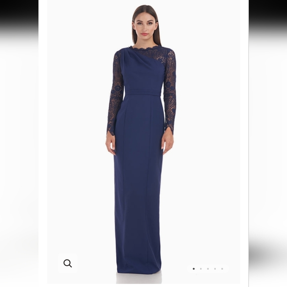 JS Collection Maria Scallop Column Gown - Picture 5 of 13